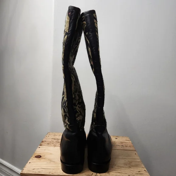 Seychelles Vintage "Pinta" Tapestry Mid Calf Pull On Riding Boot Size 8.5 - Picture 9 of 13
